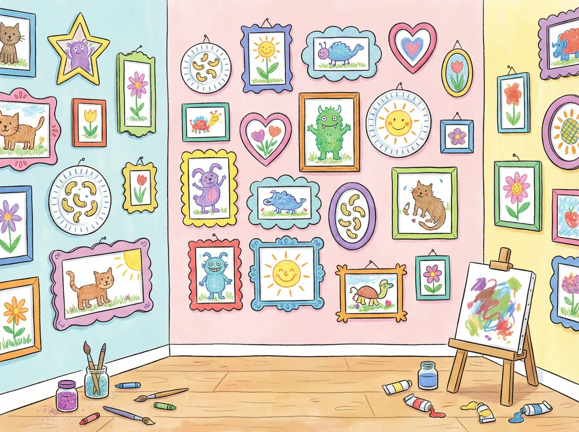 小朋友的彩色画作 - 天天播播 创意展示